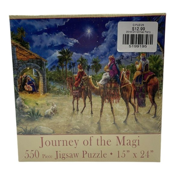 Journey of The Magi 550 pc Jigsaw Puzzle 15x24" by SunsOut Christmas (M. Corti) - Picture 1 of 6